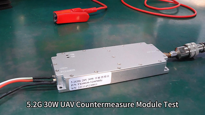 5.2G 30W drone countermeasure module test