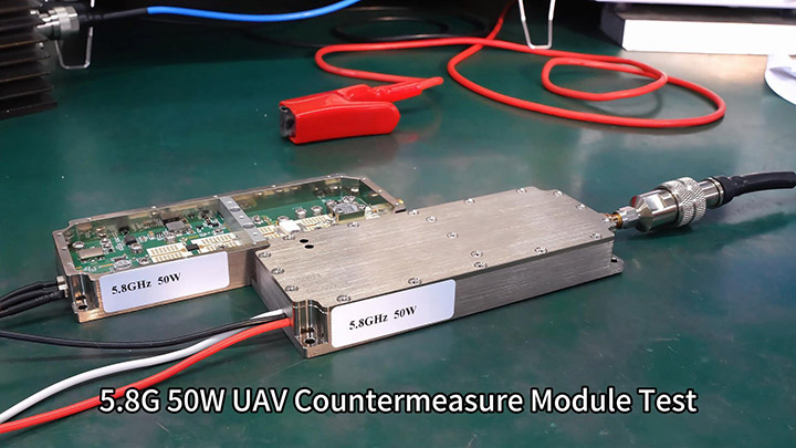 5.8G50W UAV countermeasure module test