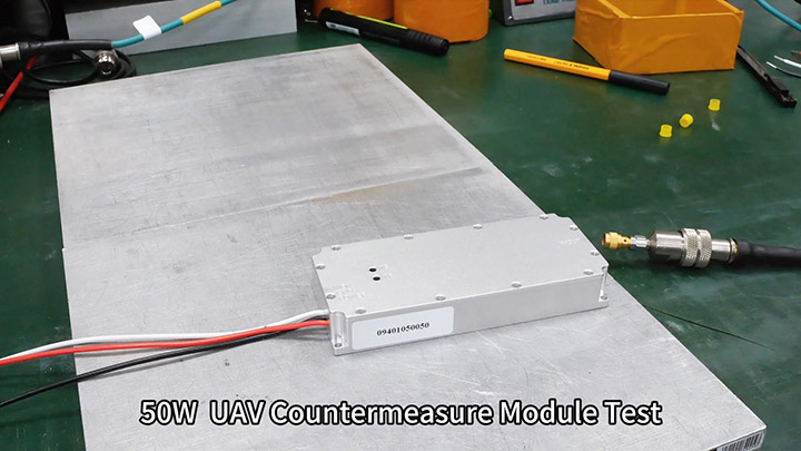 50W drone countermeasure module test.