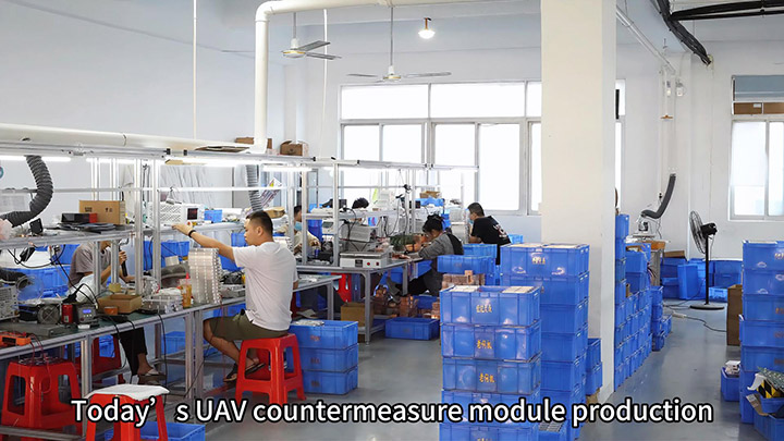 Factory workshop manufactures anti-drone modules