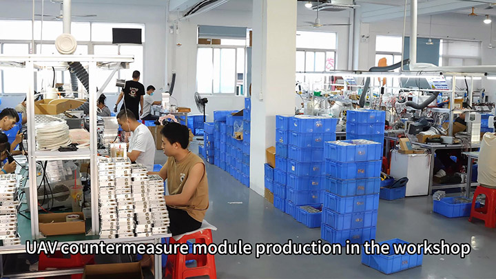 UAV countermeasure module factory production workshop